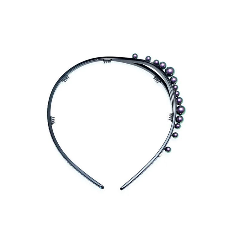 Francés de Diseño de diamante de imitación de Bandas para el Cabello - Diadema de Perlas para las Mujeres de la Señora de Accesorios para el Cabello - Clásico del Pelo de la Joyería del Ornamento de la Tiara 2