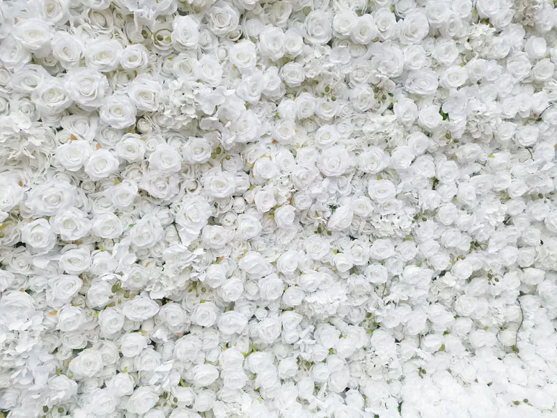 SPR 3D blanco/de marfil del rollo de la pared con la mariposa Artificial de la flor de la boda de ocasión telón de fondo arreglo de flores decoraciones 2