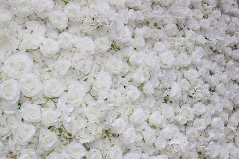 SPR 3D blanco/de marfil del rollo de la pared con la mariposa Artificial de la flor de la boda de ocasión telón de fondo arreglo de flores decoraciones 3